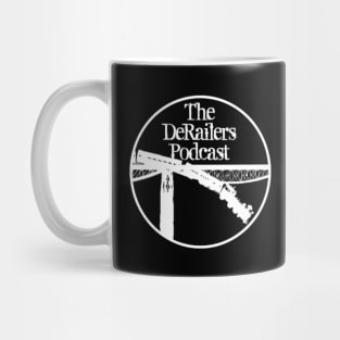 Classic DeRailers Podcast Logo (White) Mug